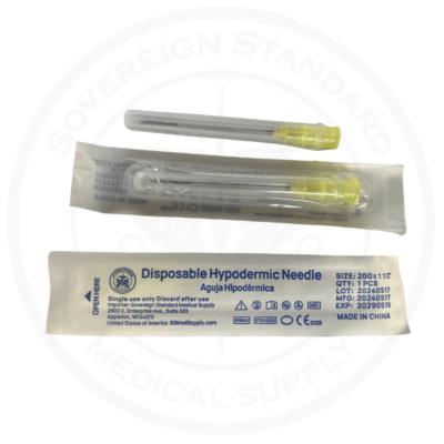 20 Gauge Hypodermic Needle 1.5 Long - 25 Count