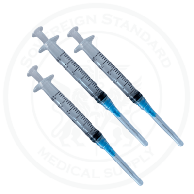 3cc LuerLock with 23 Ga Hypodermic Needle